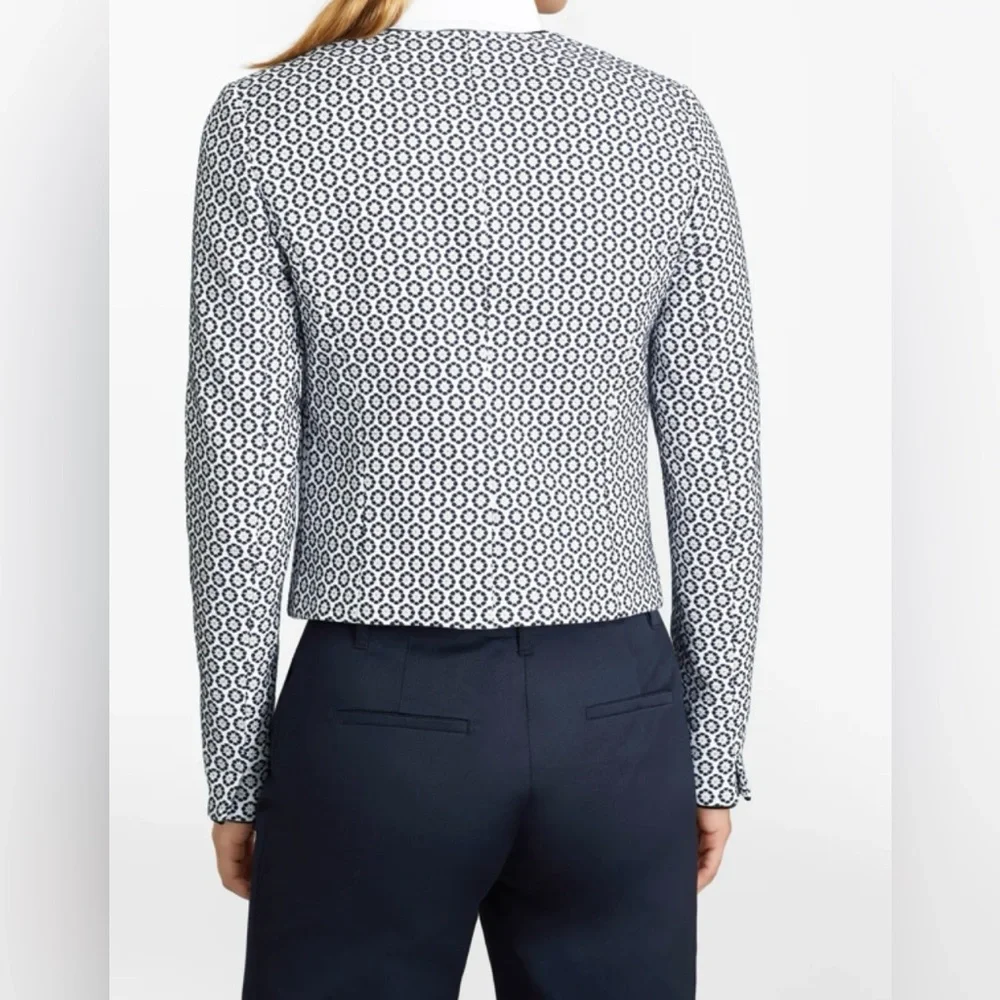 Brooks Brothers Floral Jacquard Cropped Jacket Size‎ 8 - Picture 3 of 15